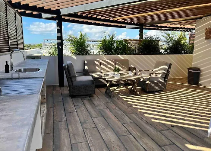Luxury Rooftop Penthouse - Private Pool - Playacar Appartement